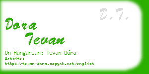 dora tevan business card