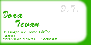 dora tevan business card